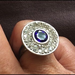 Lab created Tanzanite ring